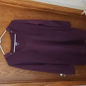 NY &Co Plum long sleeve hooded tunic